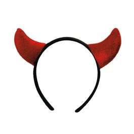 Tiara Diabinho Pelúcia Vermelho / Preto