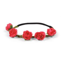 Tiara com Elástico Rosas