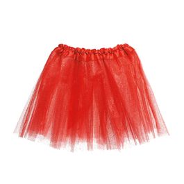Saia de Tule Vermelho c/ Glitter