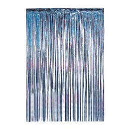 Cortina Decorativa Azul Holográfico 2m