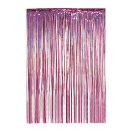Cortina Decorativa Rosa Holográfico 2m