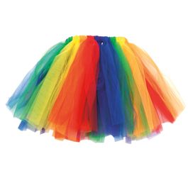 Saia de Tule Colorido Adulto