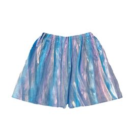 Shorts Holográfico Azul Adulto