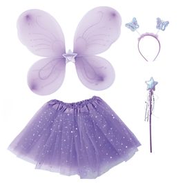 Kit Tutu Borboleta Lilás Infantil c/2 PC