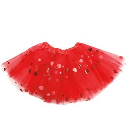 Saia De Tule Poá Vermelho Adulto