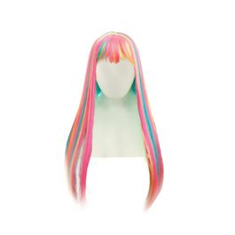 Peruca Longa c/ Franja Lucy Multicolor