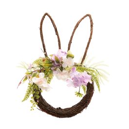 Guirlanda Coelho C/Folhas E Flores Mrr/Vrd (Fondant) C/1 UN