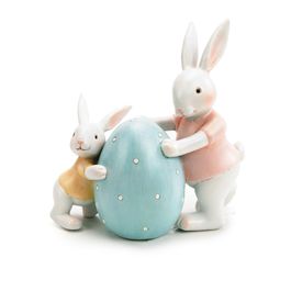 Coelho Dec Resina C/Filhote Seg Ovo Clr (Color Baby) C/1 UN
