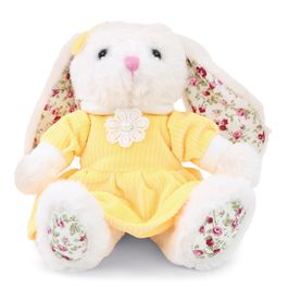 Coelho Pelucia Floral Bco/Ama 15Cm  (Kids) UN  C/1 PC