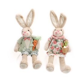 Coelhos Decorativos de Pelúcia Sentados - Coloridos (Sucreé)