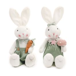 Coelhos Decorativos Sortidos Sentados - Branco / Verde / Rosa (Sucreé)