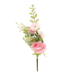 Galho Médio c/ Ovos e Flores - Rosa / Verde (Fondant)