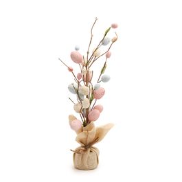 Topiaria c/ Folha e Ovos - Colorido (Fondant)