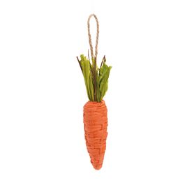 Enfeite de Pendurar Cenoura Decorativa - Laranja / Verde (Cenouras)