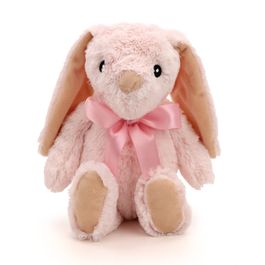 Coelho Decorativo de Pelúcia c/ Orelha Grande e Laço - Rosa (Kids)