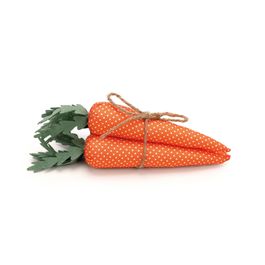 Maço c/ 3 Cenouras de Tecido - Laranja / Verde (Cenouras)