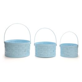 Cesta Decorativa c/ Alça - Azul (Cestaria)