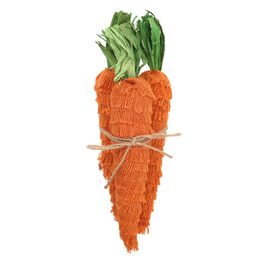 Maço c/ 3 Cenouras Decorativas - Verde / Laranja (Cenouras)