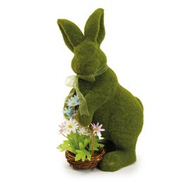 Coelho Decorativo com Cachepot cor Verde (Mesh)