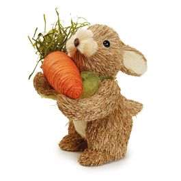 Coelho Decorativo com Cenoura cor Marrom/Laranja (Cannoli)