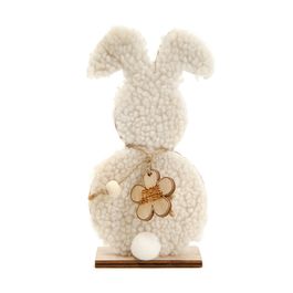 Decorativo Coelho Silhueta Pelúcia cor Bege (Silhuetas)