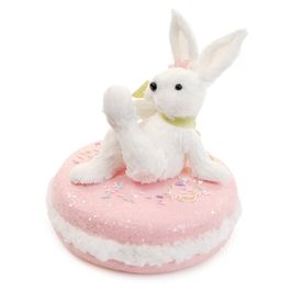 Coelho Decorativo no Macarons cor Branco/Rosa (Charlotte)