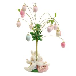 Árvore Decorativa com Ovos e Coelhos Colorido (Charlotte)
