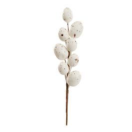 Galho Curto com Ovos cor Branco 25cm (Fondant)