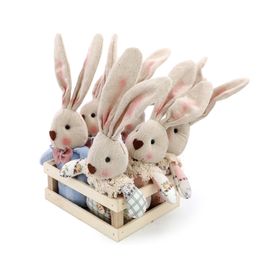 Mini Box Coelhos Sortido cor Azul/Rosa (Patchwork)