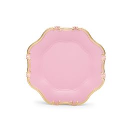 Sousplat Borda Arabesco cor Rosa/Ouro ø33cm (Bandejas e Sousplats)