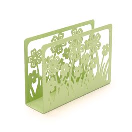 Porta Guardanapo de Metal c/ Flores - Verde (Porta Guardanapo)