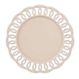 Sousplat com Borda Vazada cor Nude ø33cm (Bandejas e Sousplats)