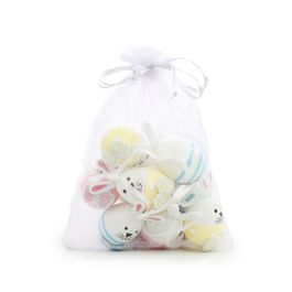 Ovo Decorativo Saco Org Codorna Sortido Colorido Jogo com 9 Peças (Mini Ovos)