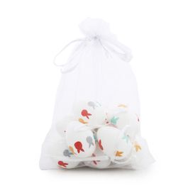Ovo Decorativo Saco Org Codorna Sortido cor Branco Jogo com 9 Peças (Mini Ovos)