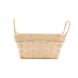 Cesta Retangular com Alça cor Natural (Cestaria)