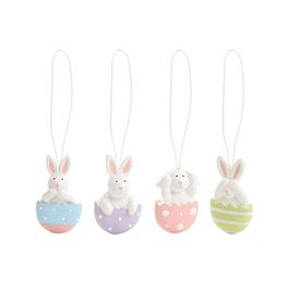 Enfeite Pendurar Ovos e Coelhos Colorido Jogo com 4 Peças (Petit Sweet)