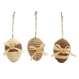 Ovo Decorativo Sortido cor Marrom/Creme Jogo com 6 Peças (Mini Ovos)