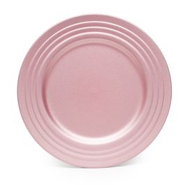 Sousplat Borda Listradas cor Rosa Claro ø33cm (Bandejas e Sousplats)