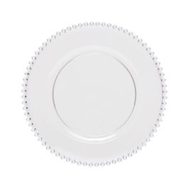 Sousplat Borda Esferas Incolor ø33cm (Bandejas e Sousplats)