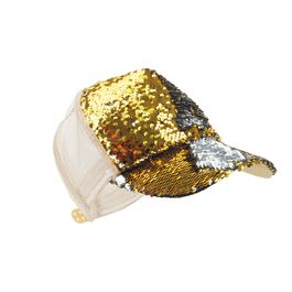 Boné com Paetê Liso Ouro