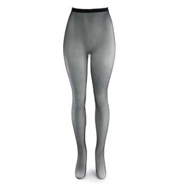 Meia-Calça Preta c/ Strass Prata Adulto