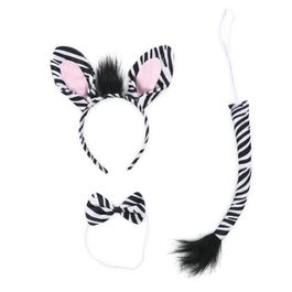 Tiara Zebra Preto E Branco