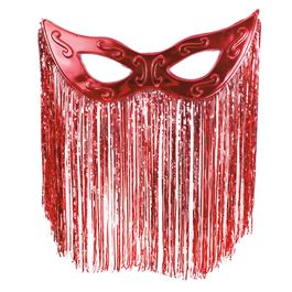 Máscara Decorativa Grande Com Cortina Vermelho
