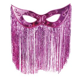 Máscara Decorativa Grande Com Cortina Pink