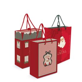 Caixa Luva Com Alça Sortido Natal Colorido
