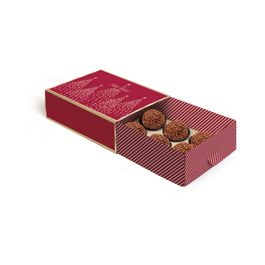 Caixa Luva Com Puxador Com Hot Stamping Magic Ouro e Vermelho