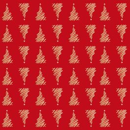 Saco Para Presente Metal Lines Vermelho / Marfim / Ouro