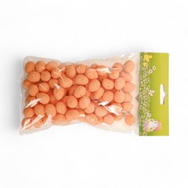 Ovos Decorativos cor Laranja Jogo com 100 Peças (Mini Ovos)
