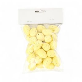 Ovos Decorativos cor Amarelo Jogo com 36 Peças (Mini Ovos)