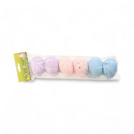 Ovos Decorativos cor Roxo/Rosa/Azul Jogo com 6 Peças (Mini Ovos)